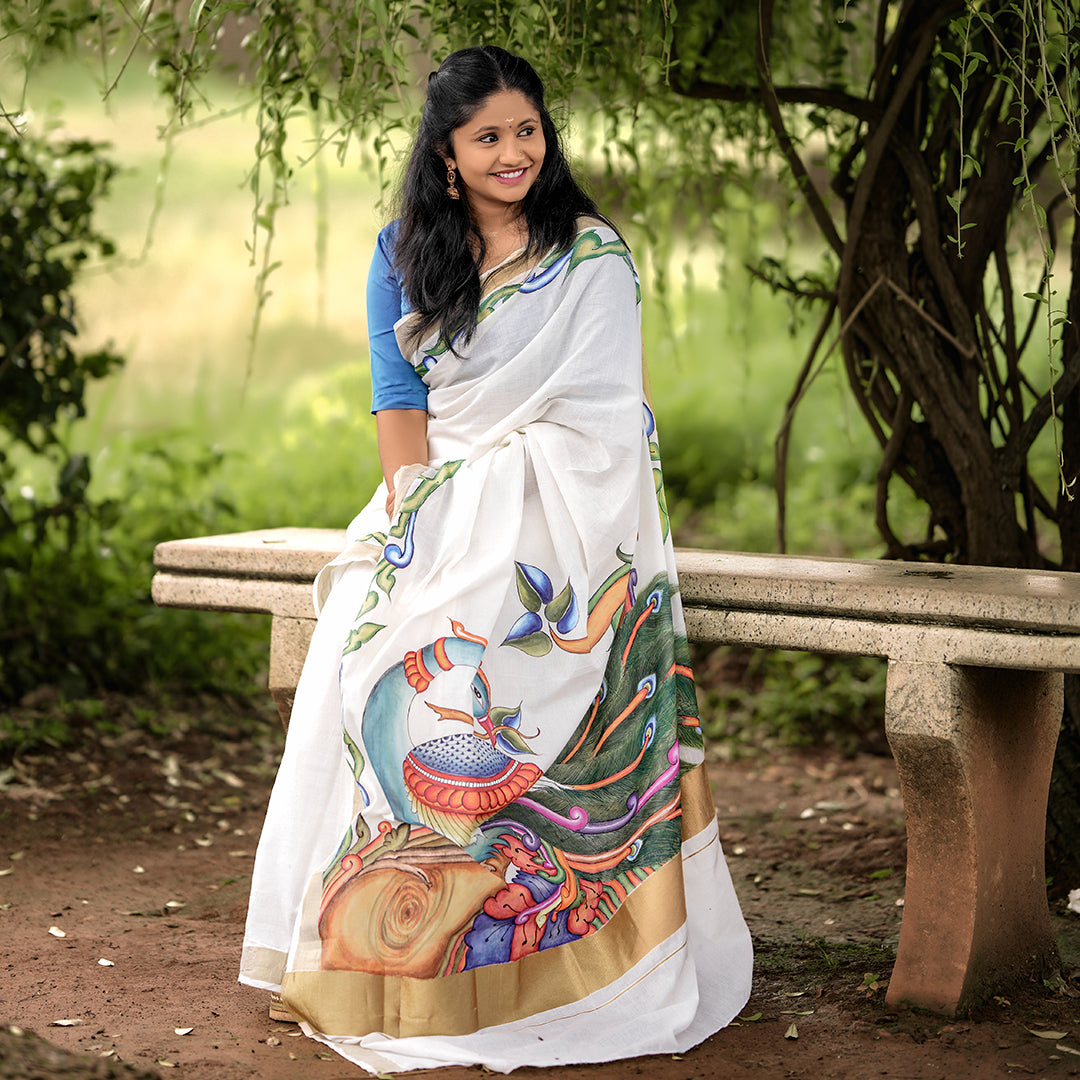 The Art of Hand Painted Sarees: Kerala's Wearable Masterpieces