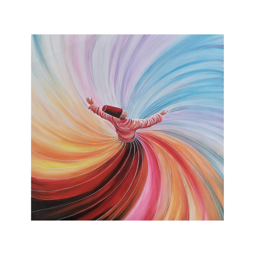 Indian Traditional Mysticim Sufi Whirl Art