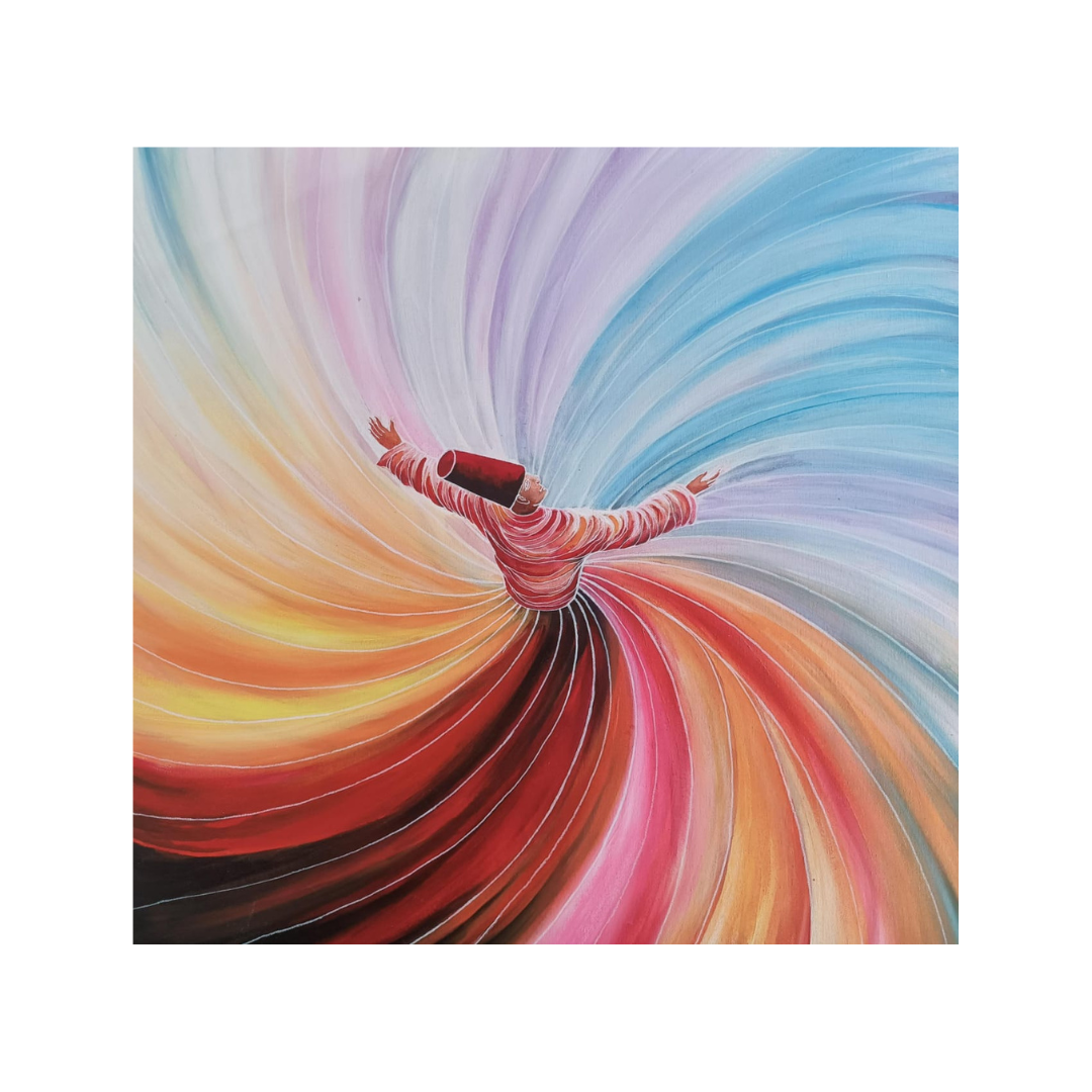 Rainbow Mysticim Sufi Whirl - Indian Traditional Art