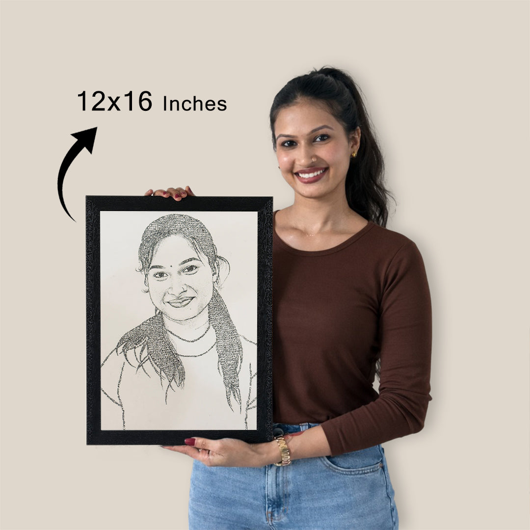Portrait Made Using Words