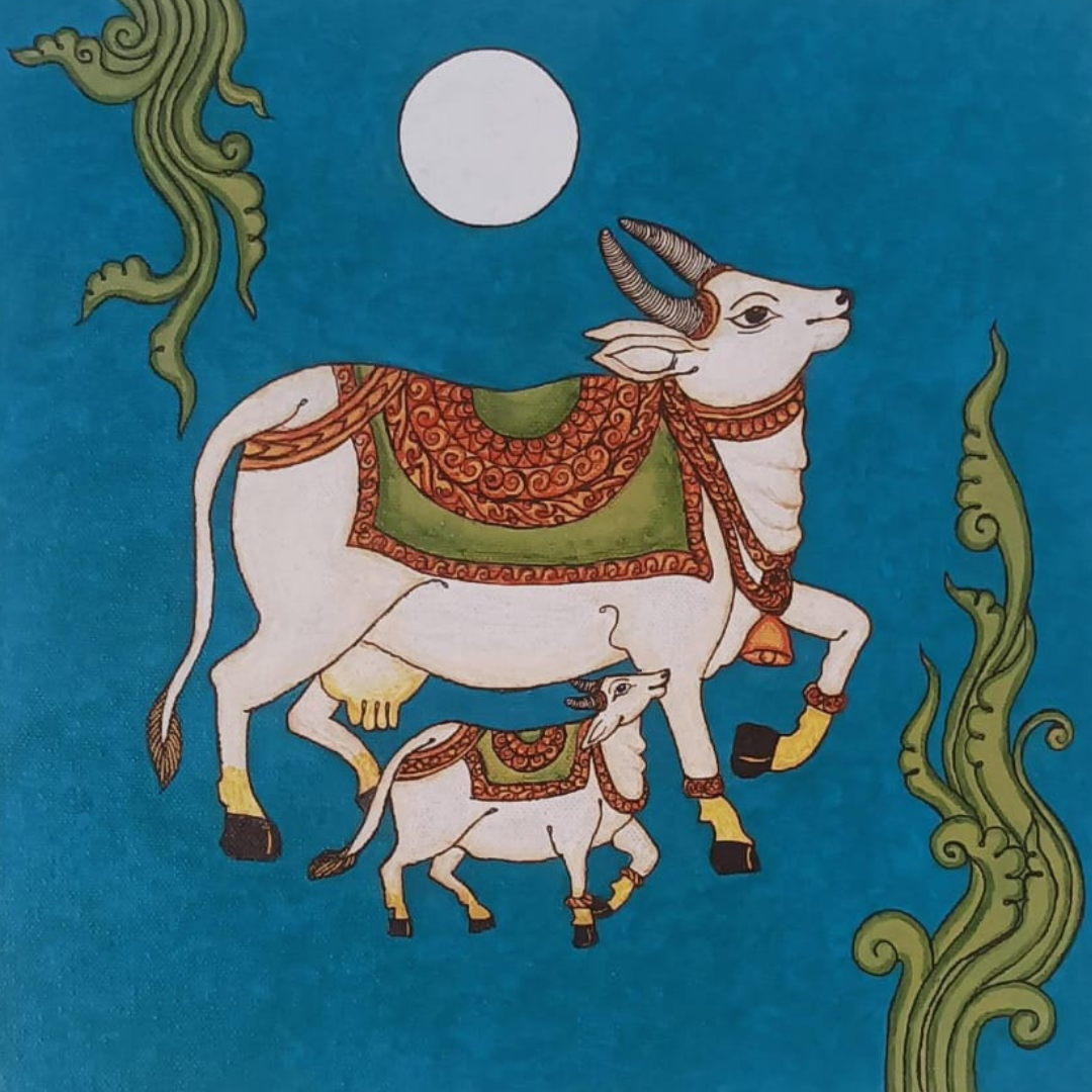 Kamadhenu and Nandi Art