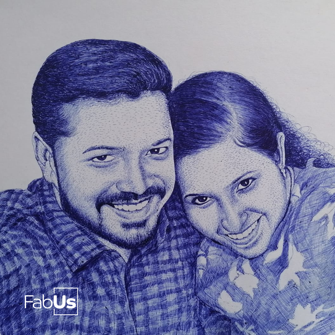 Ballpen Photo-to-Painting Portraits