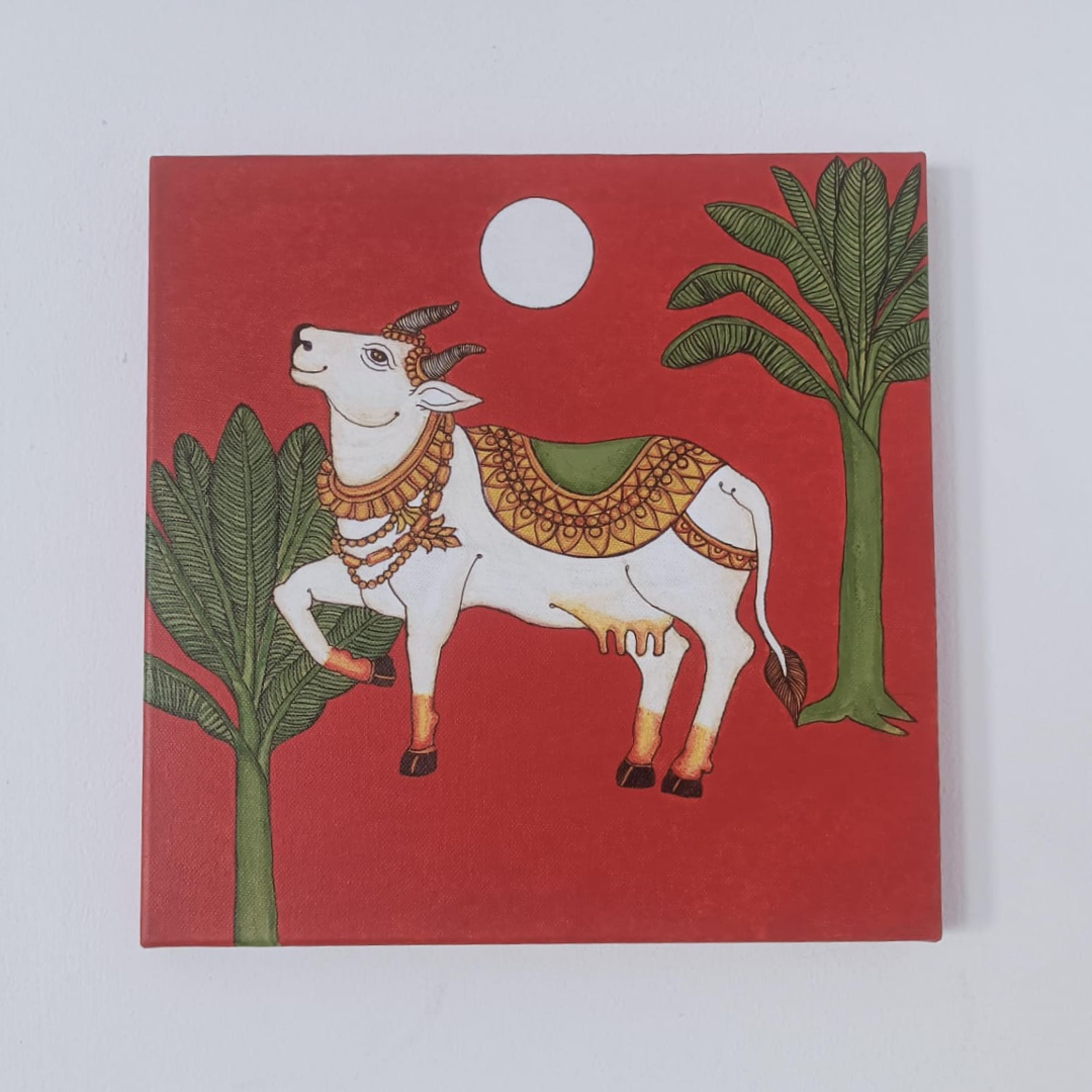 Kamadhenu Portrait – Indian Traditional Art