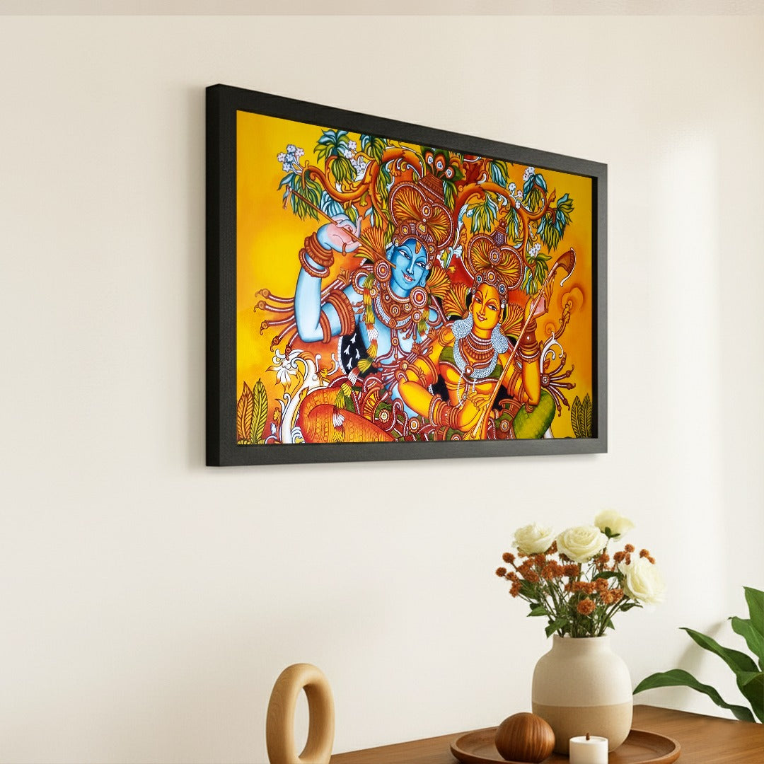 Harmony of Radha & Krishna - Mural Painting