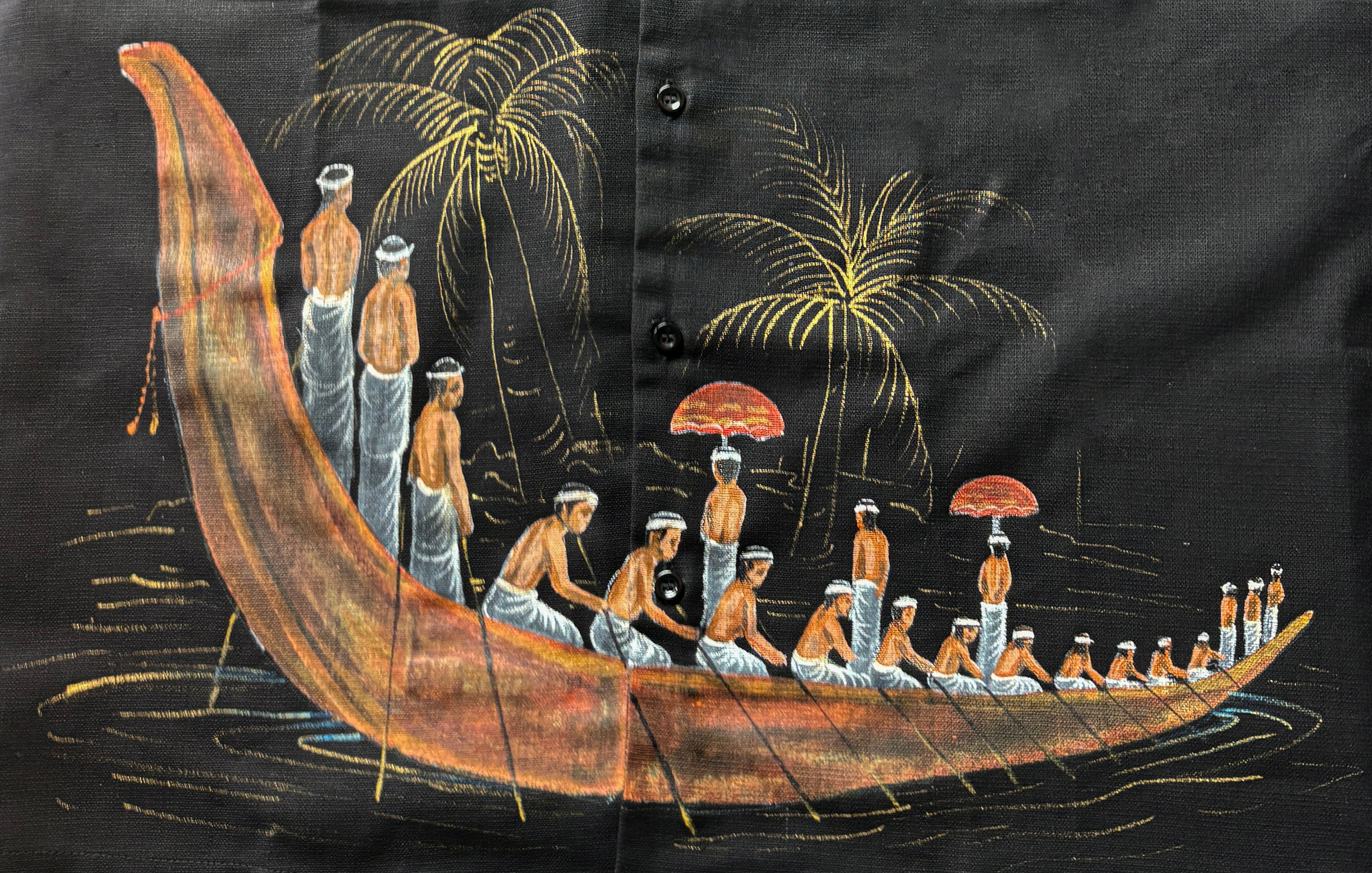Hand-Painted Vallam Kali Shirt