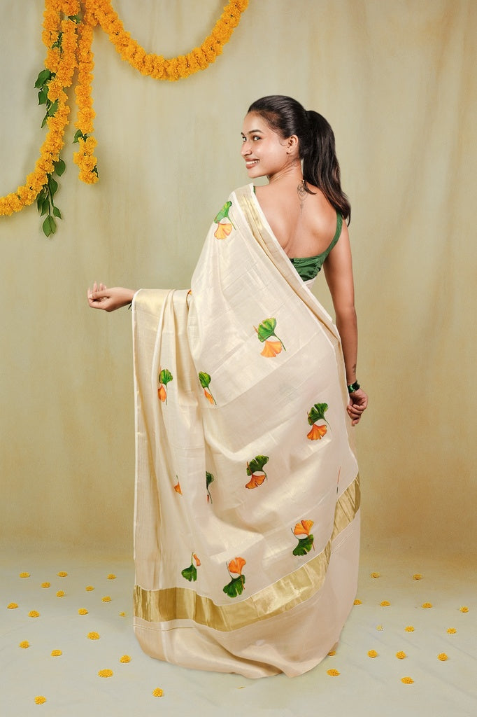 Floral Motifs Saree