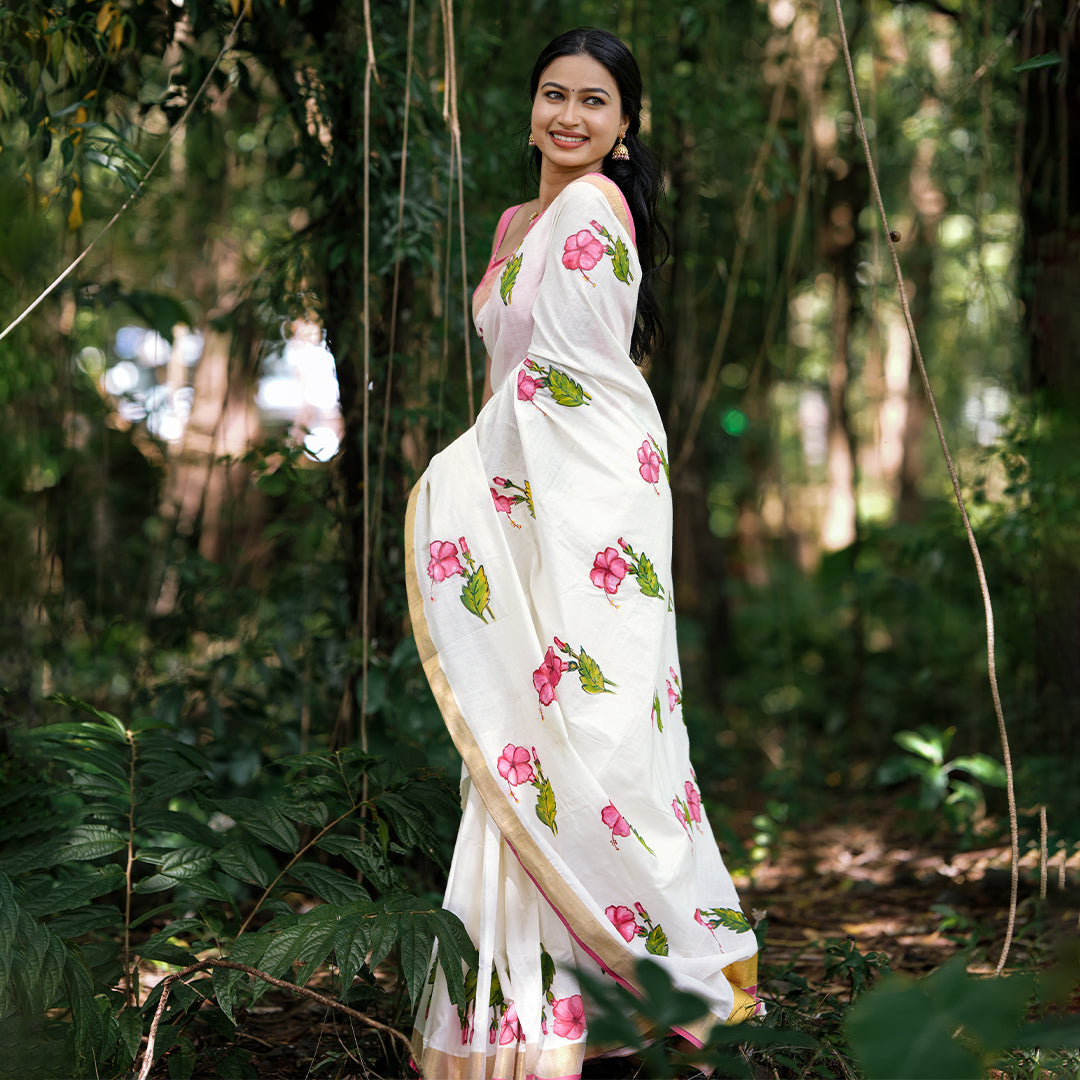 Chembarathi Poo Saree