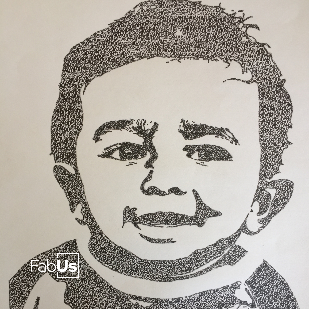 Portrait Made Using Name from Photos