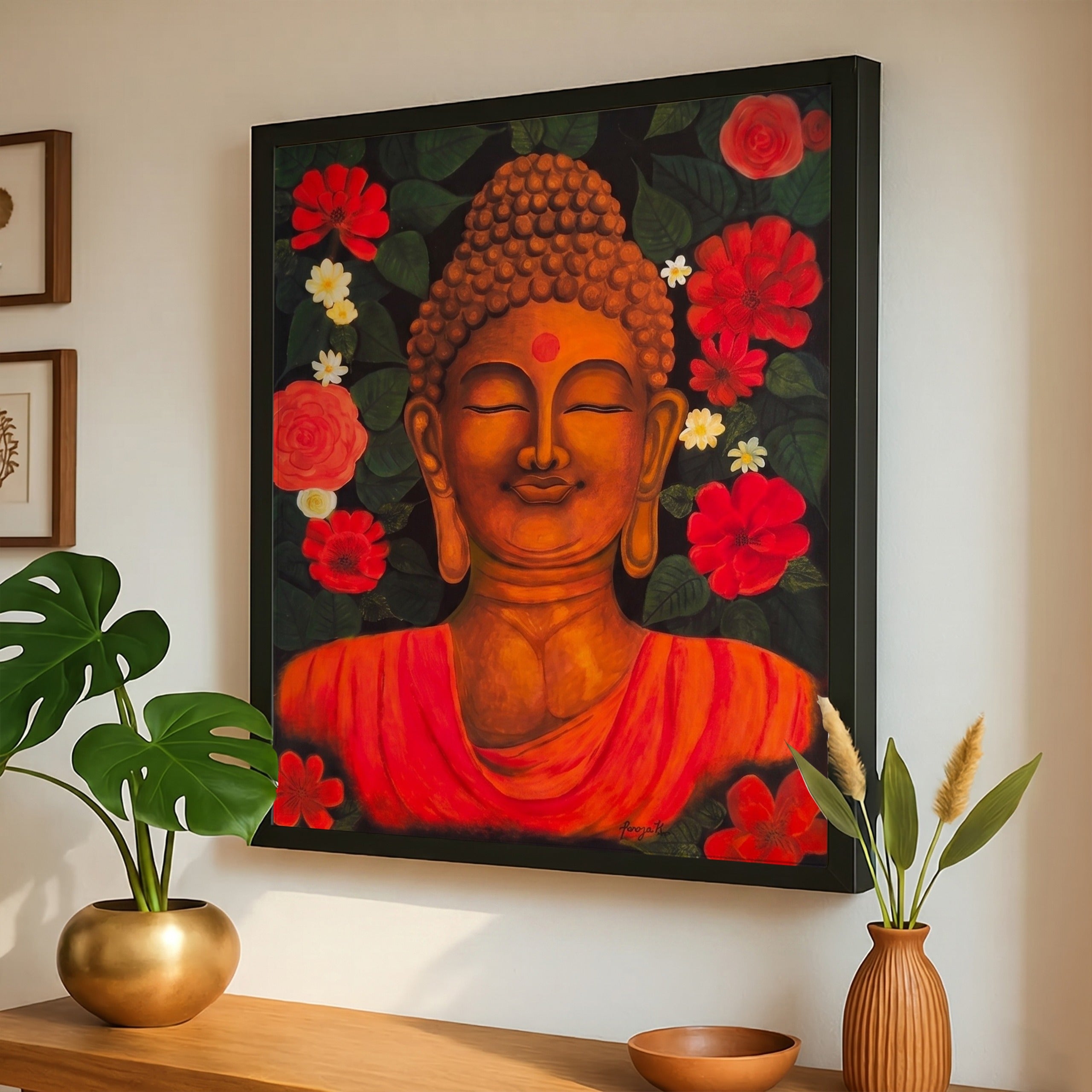 Serene Buddha - Mural Painting