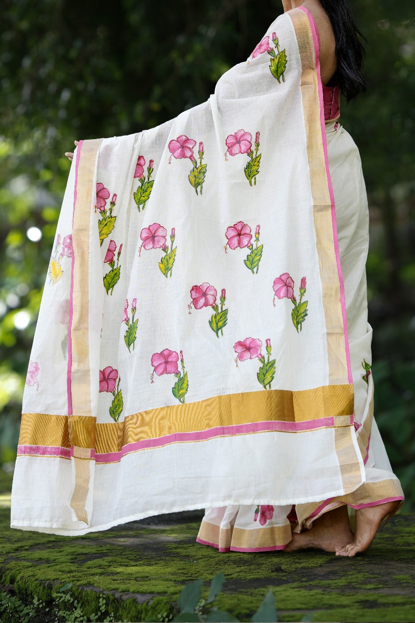 Chembarathi Poo Saree