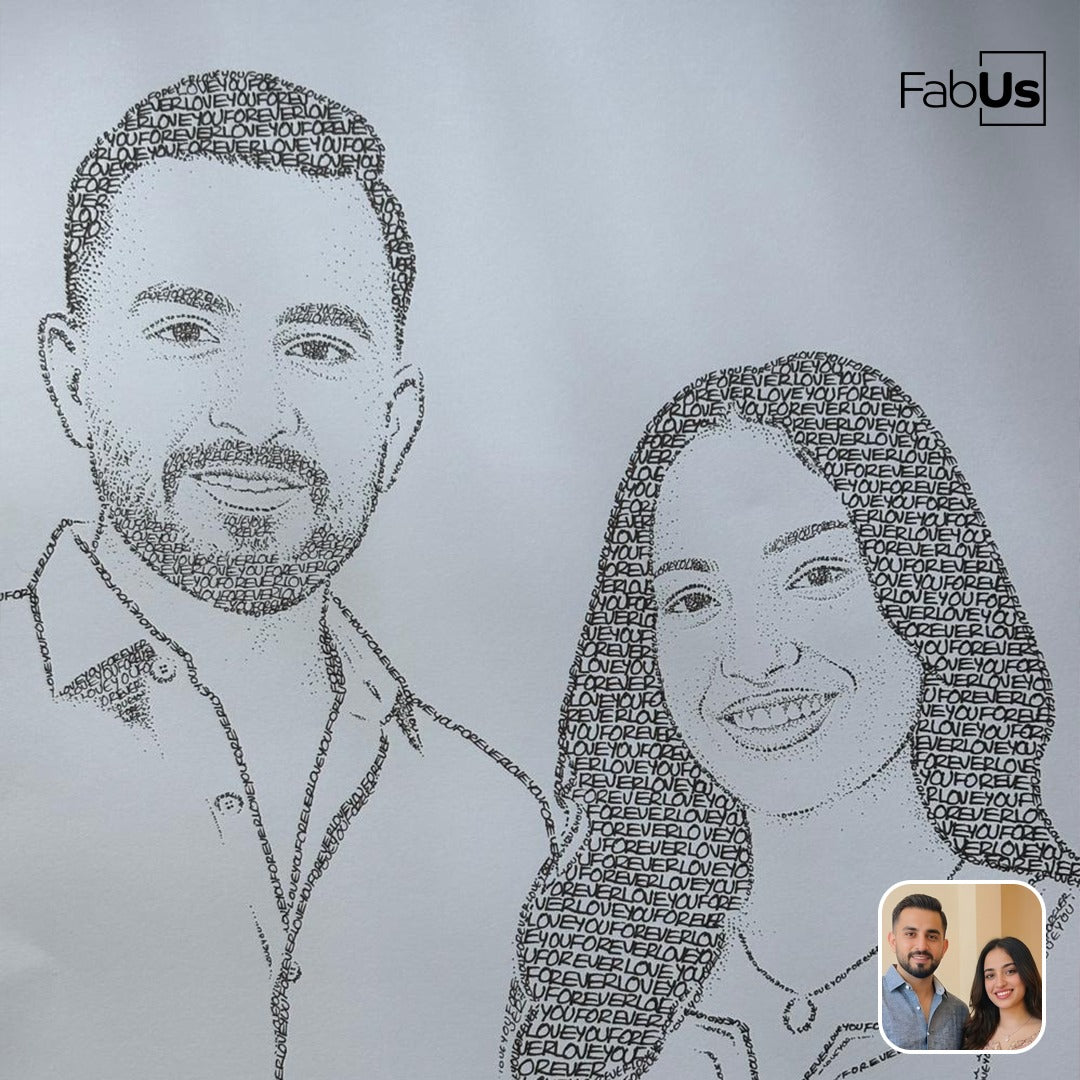 Portrait Made Using Words