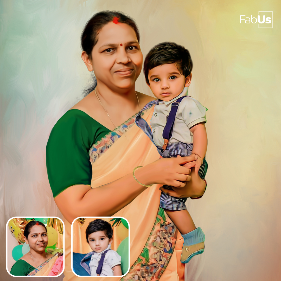 Family Portrait from Multiple Photos- Digital Merge Portrait