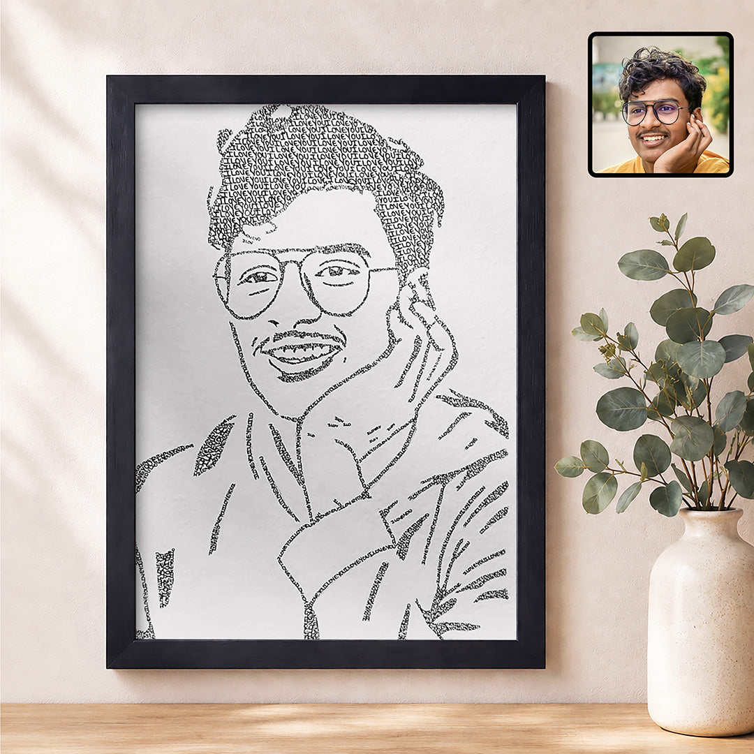 Portrait Made Using Words