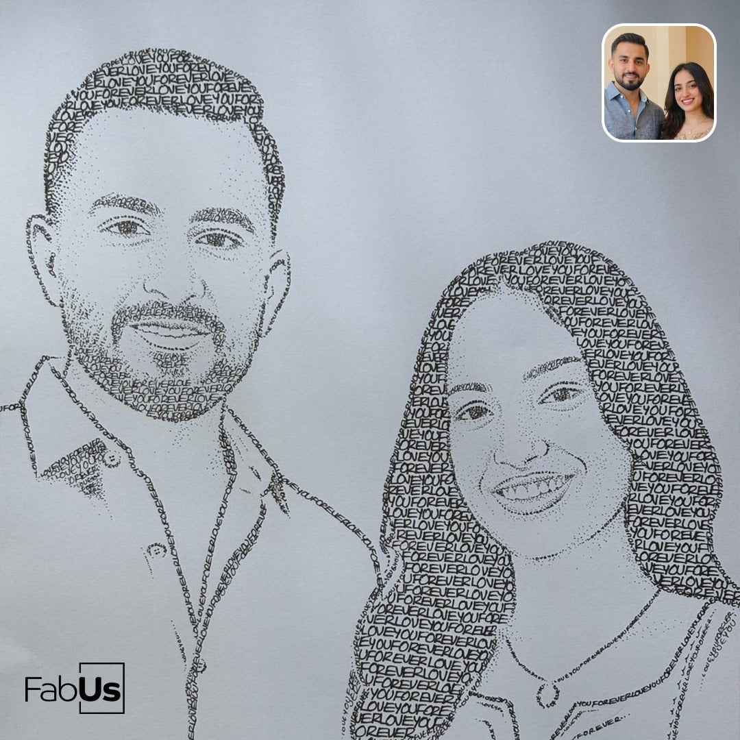 Portrait Made Using Words