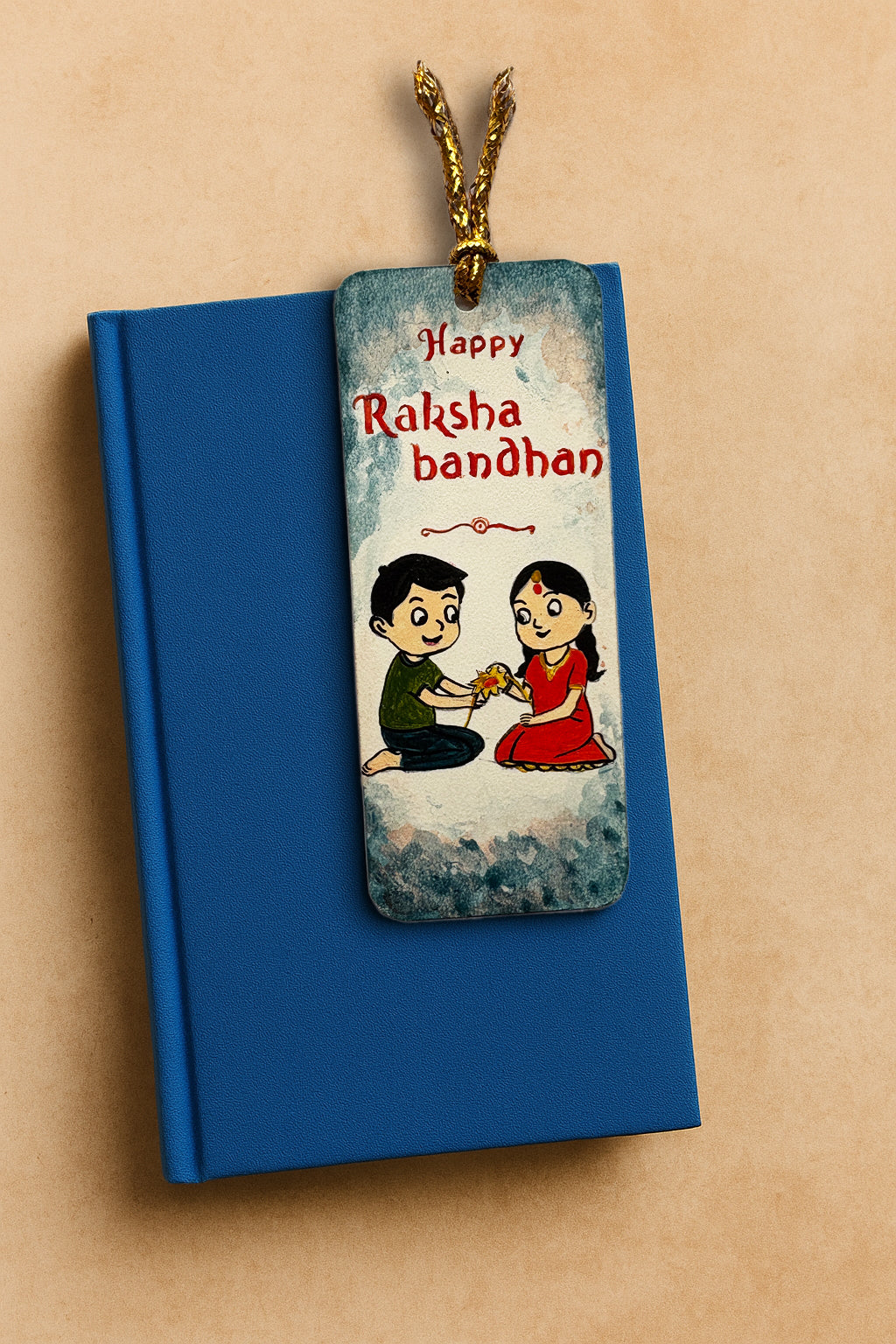 Hand-Painted Rakhi Bookmark