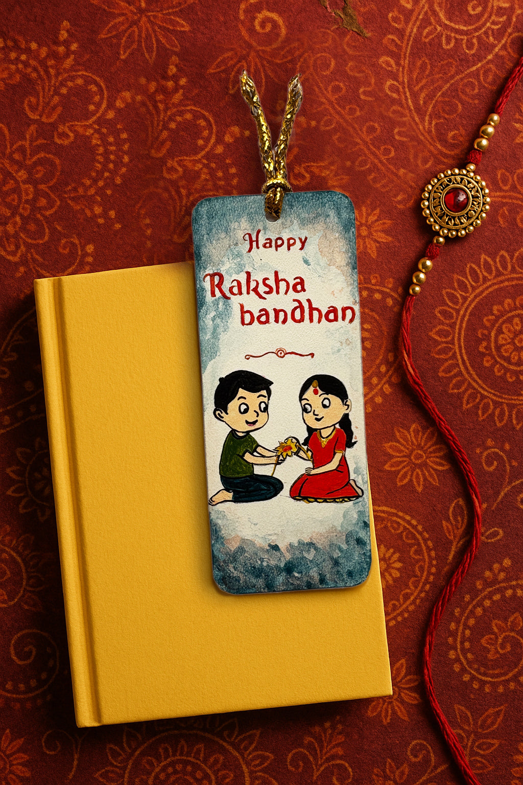 Hand-Painted Rakhi Bookmark