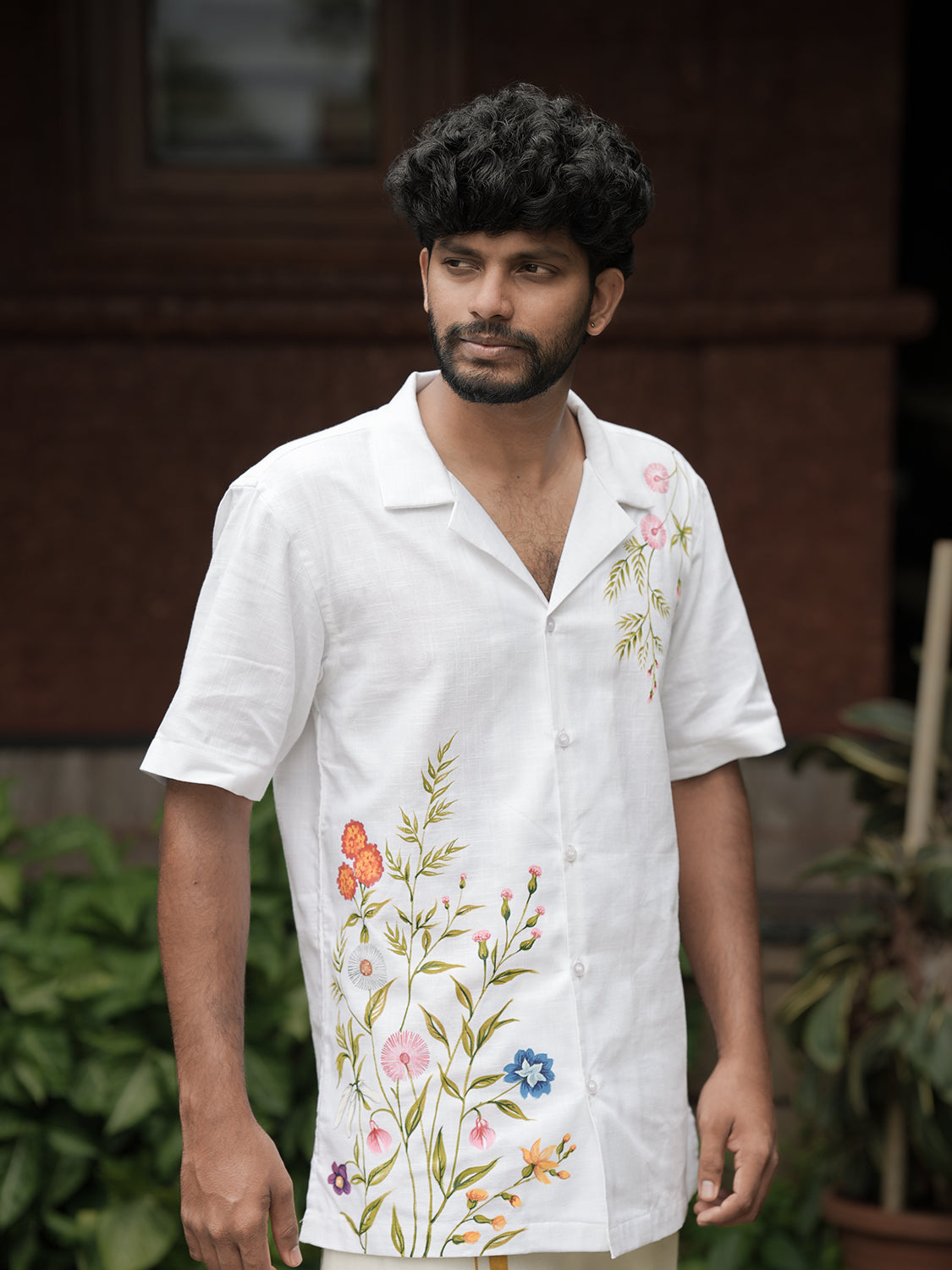 Dashapushpam Hand-Painted Shirt