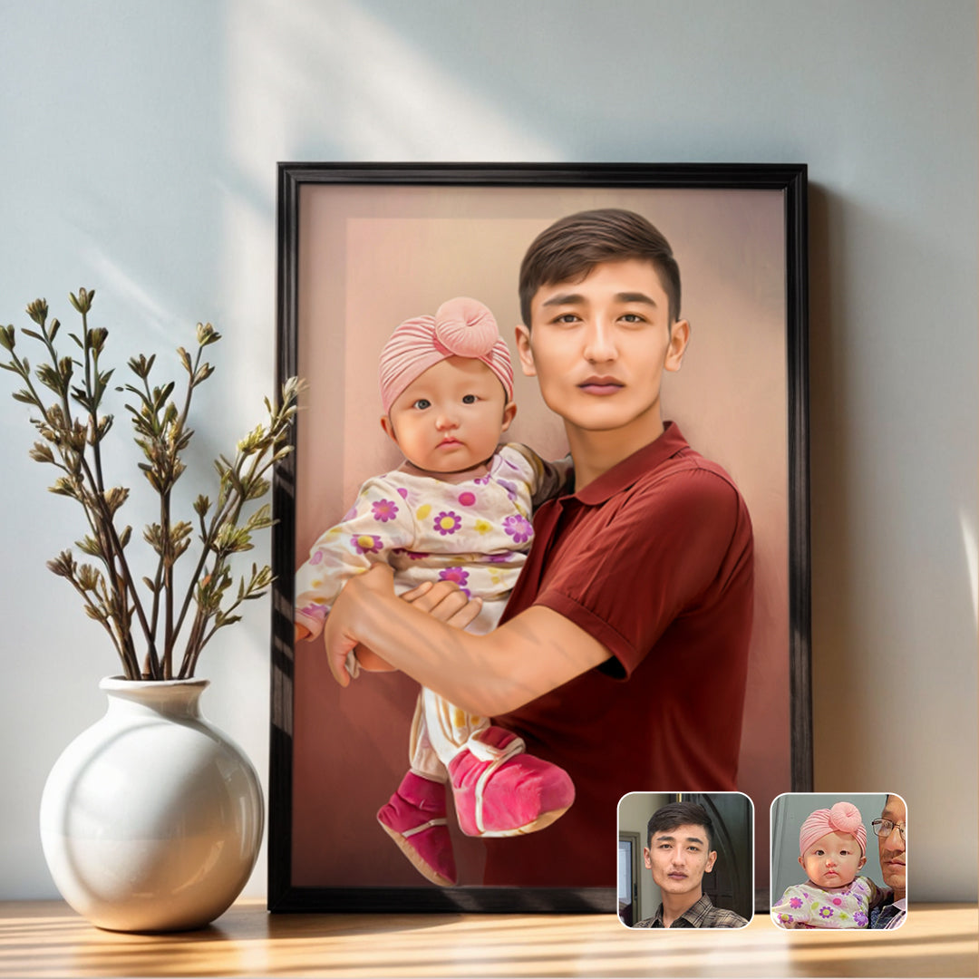Family Portrait from Multiple Photos- Digital Merge Portrait