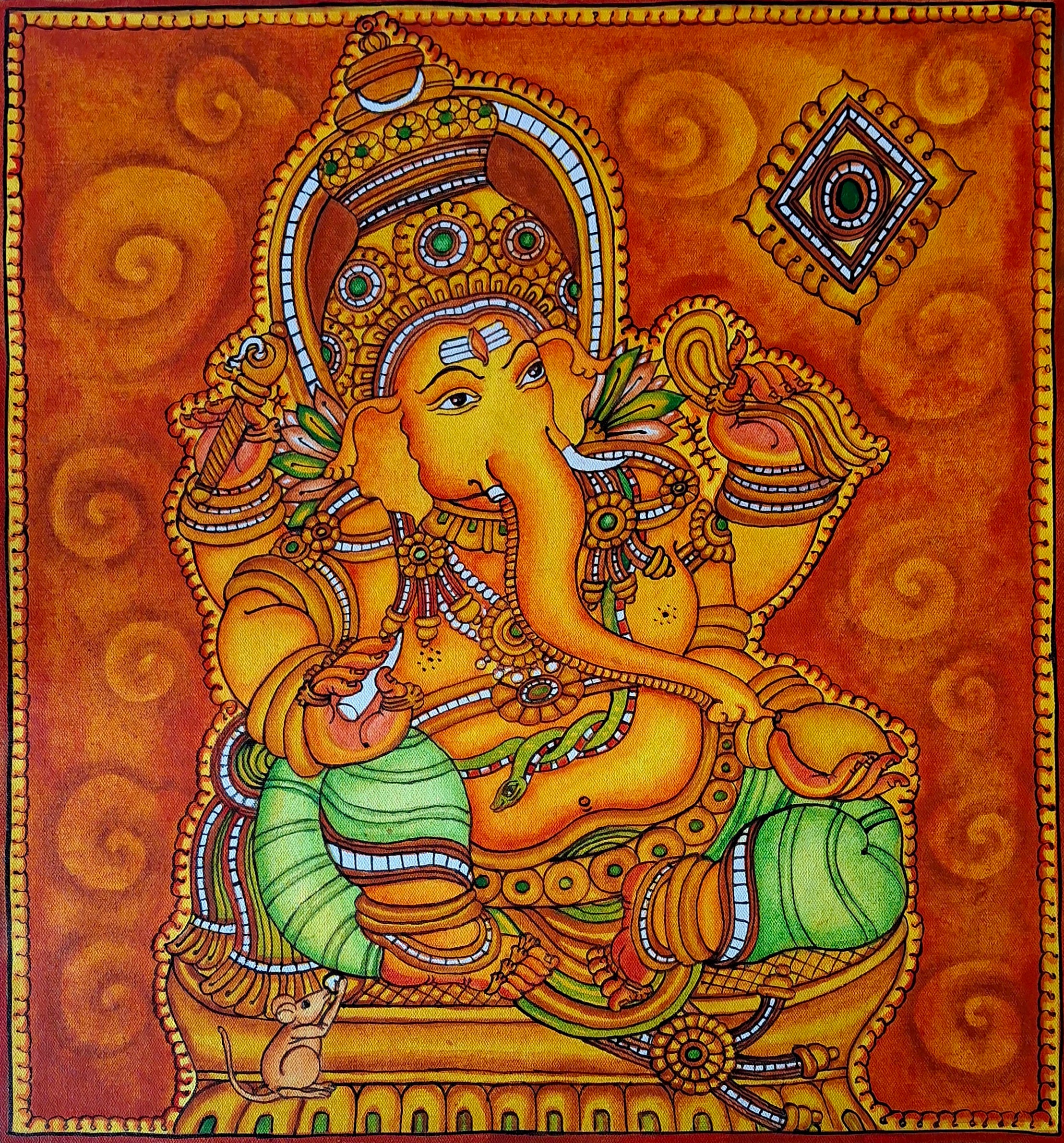 Maha Ganapathy - Mural Painting