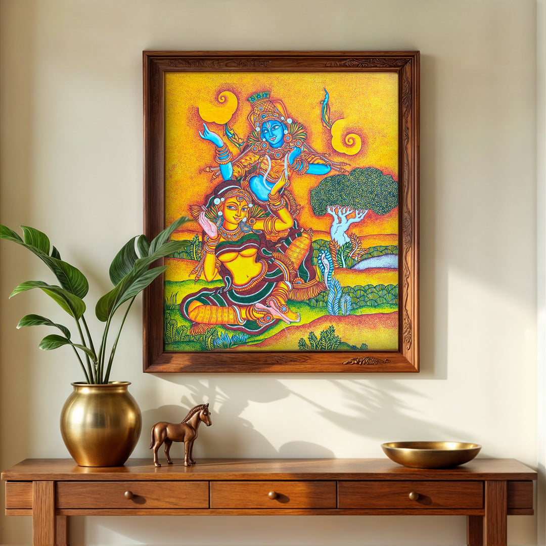 Wandering Love - Krishna Radha – Mural Art