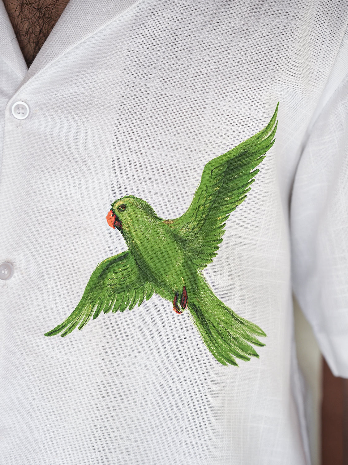 Lotus Bloom Hand-Painted Shirt