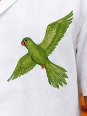 Lotus Bloom Hand-Painted Shirt