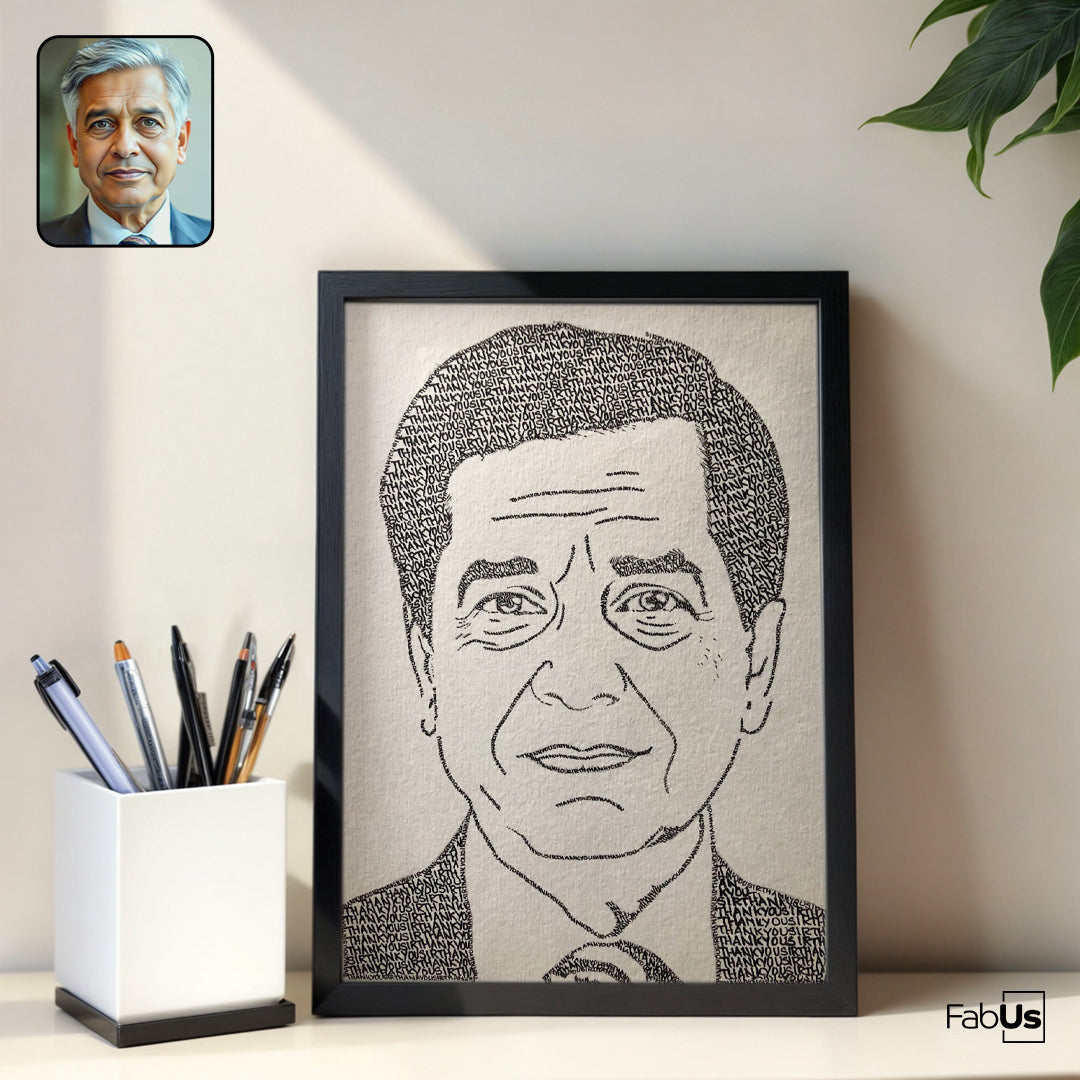 Portrait Made Using Words