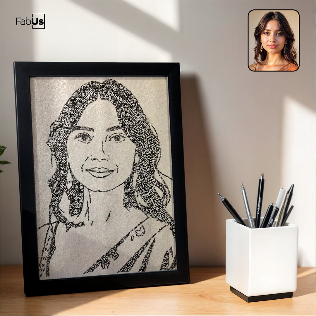 Portrait Made Using Words