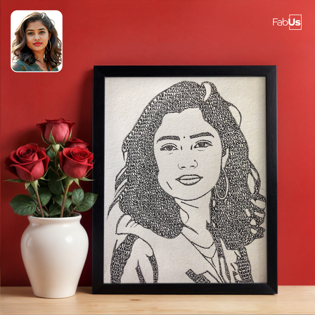 Portrait Made Using Words