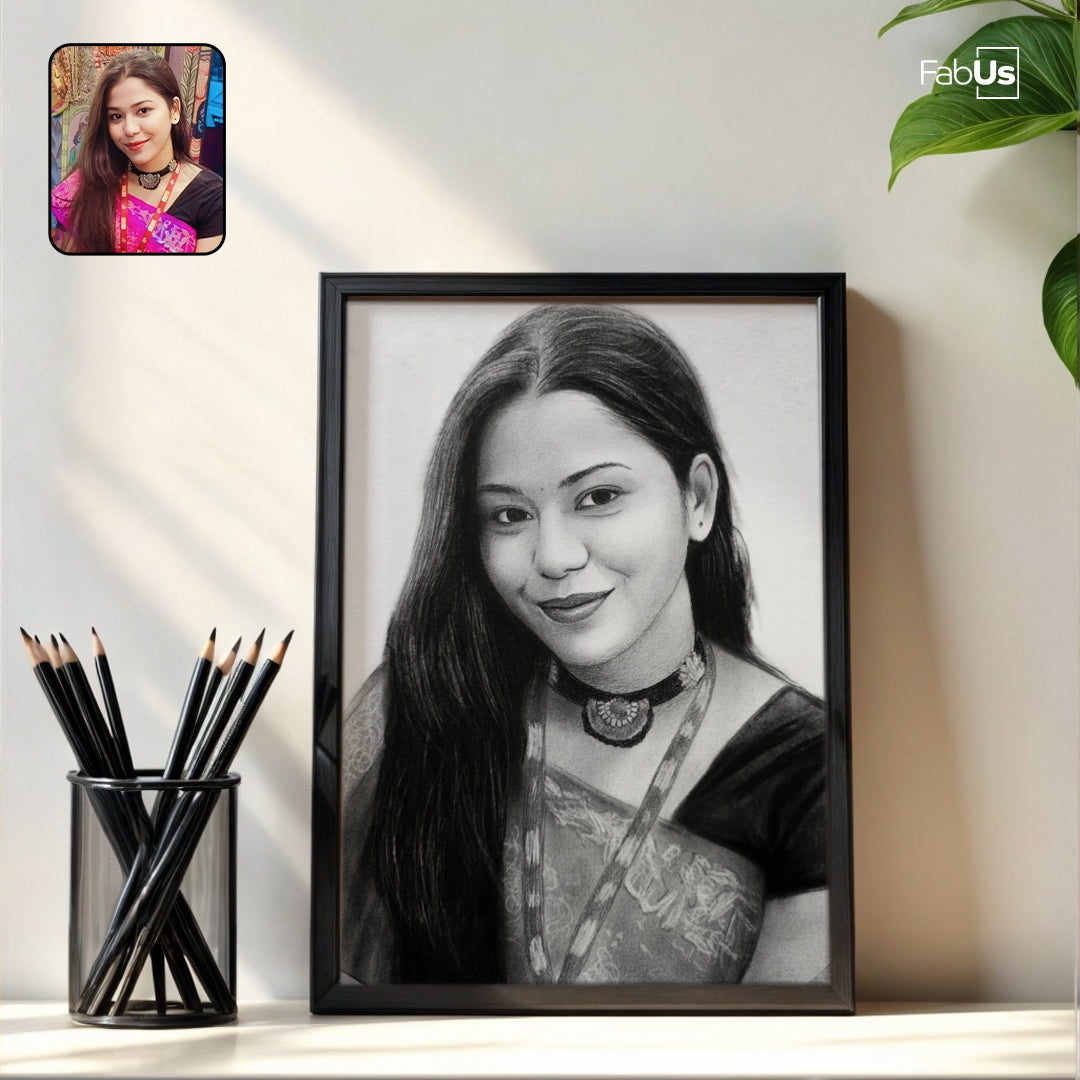 Personalised Premium Pencil Portrait Sketch