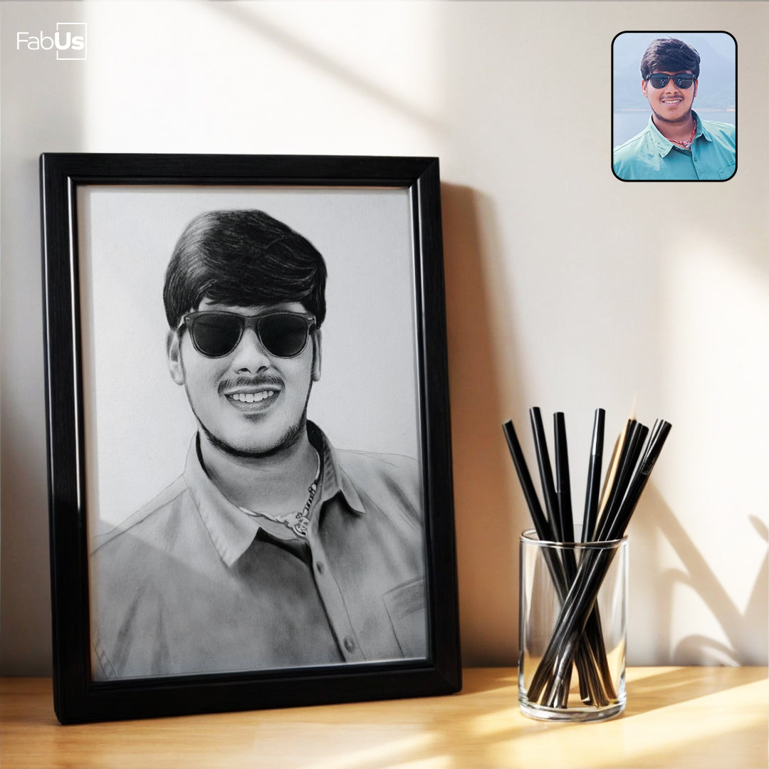 Personalised Premium Pencil Portrait Sketch