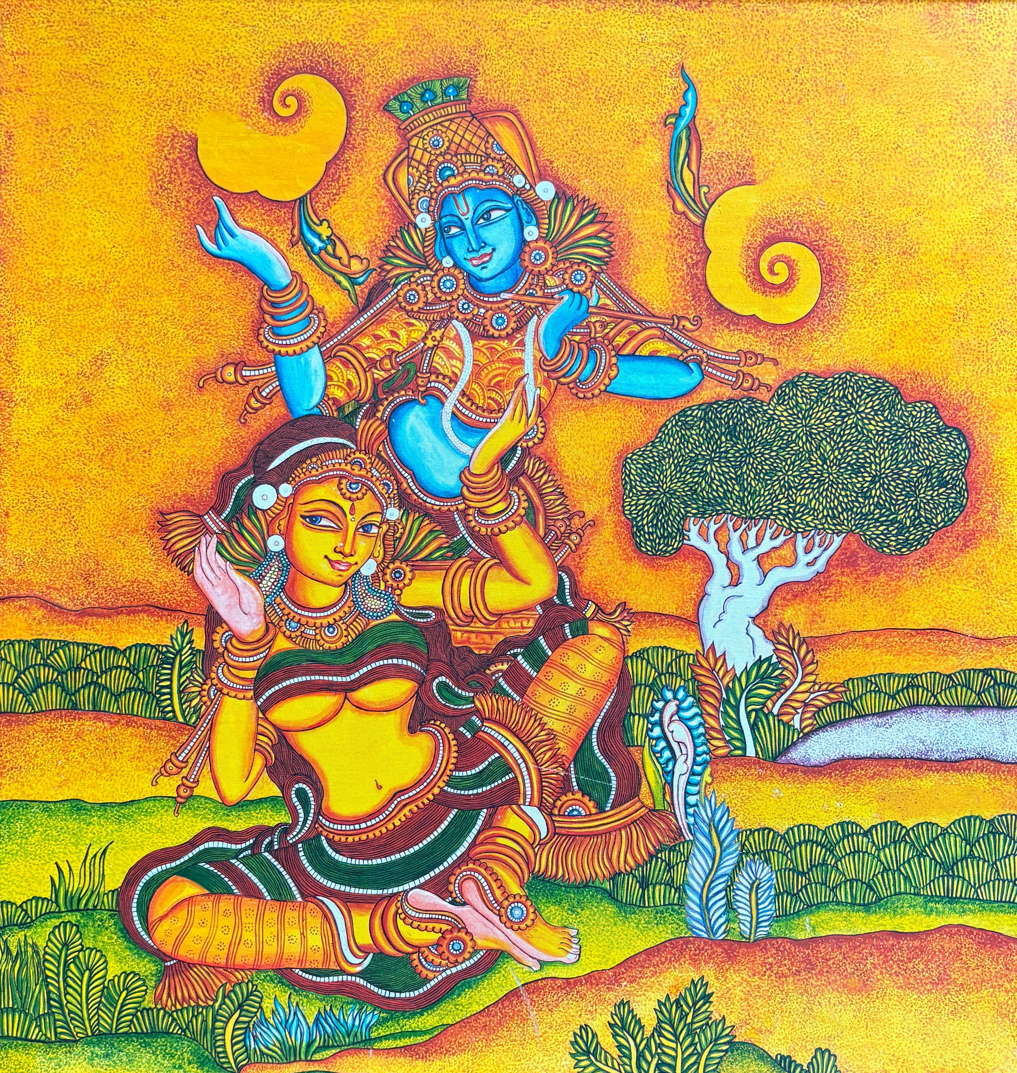 Wandering Love - Krishna Radha – Mural Art
