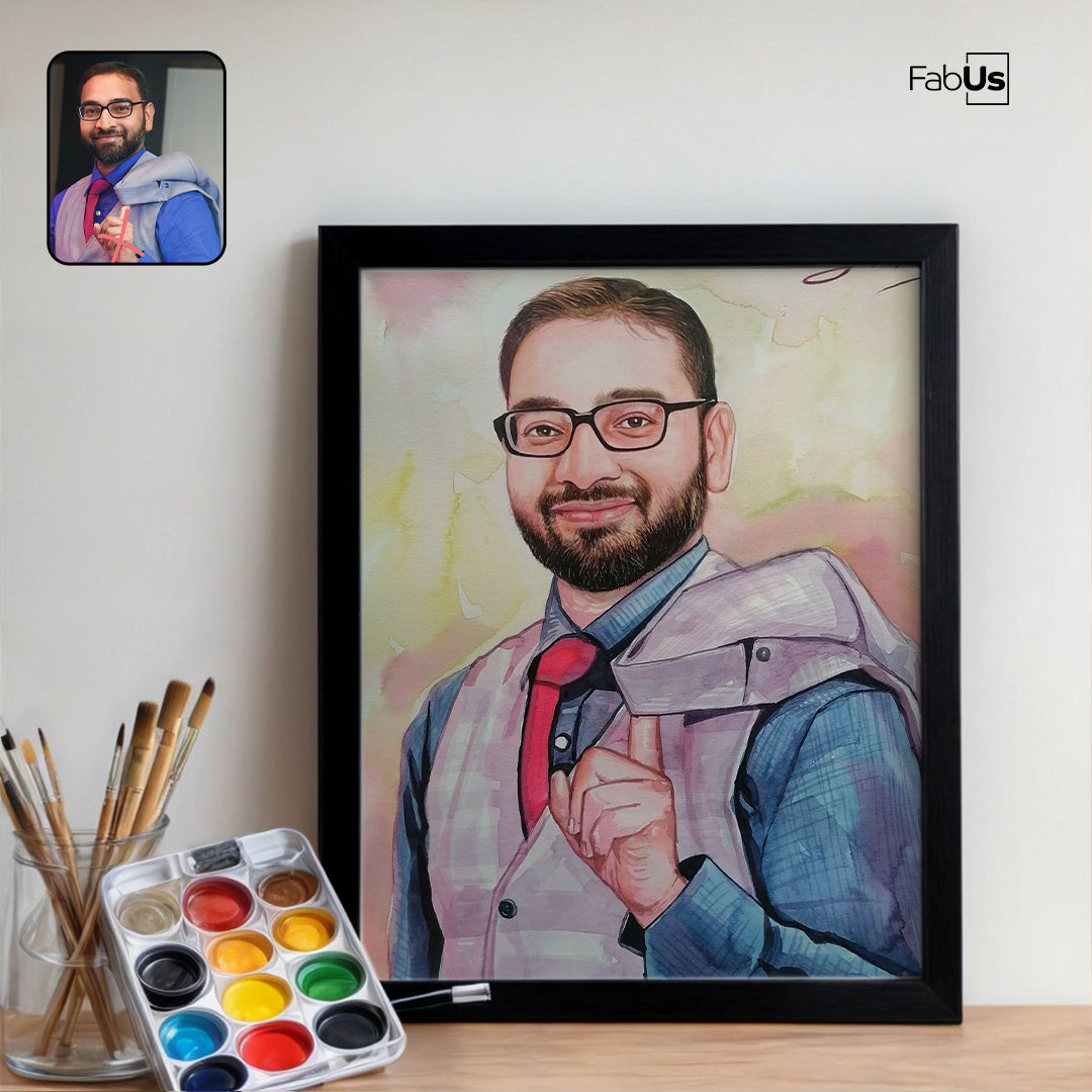 Personalised Hand-Painted Watercolor Portraits from Photos