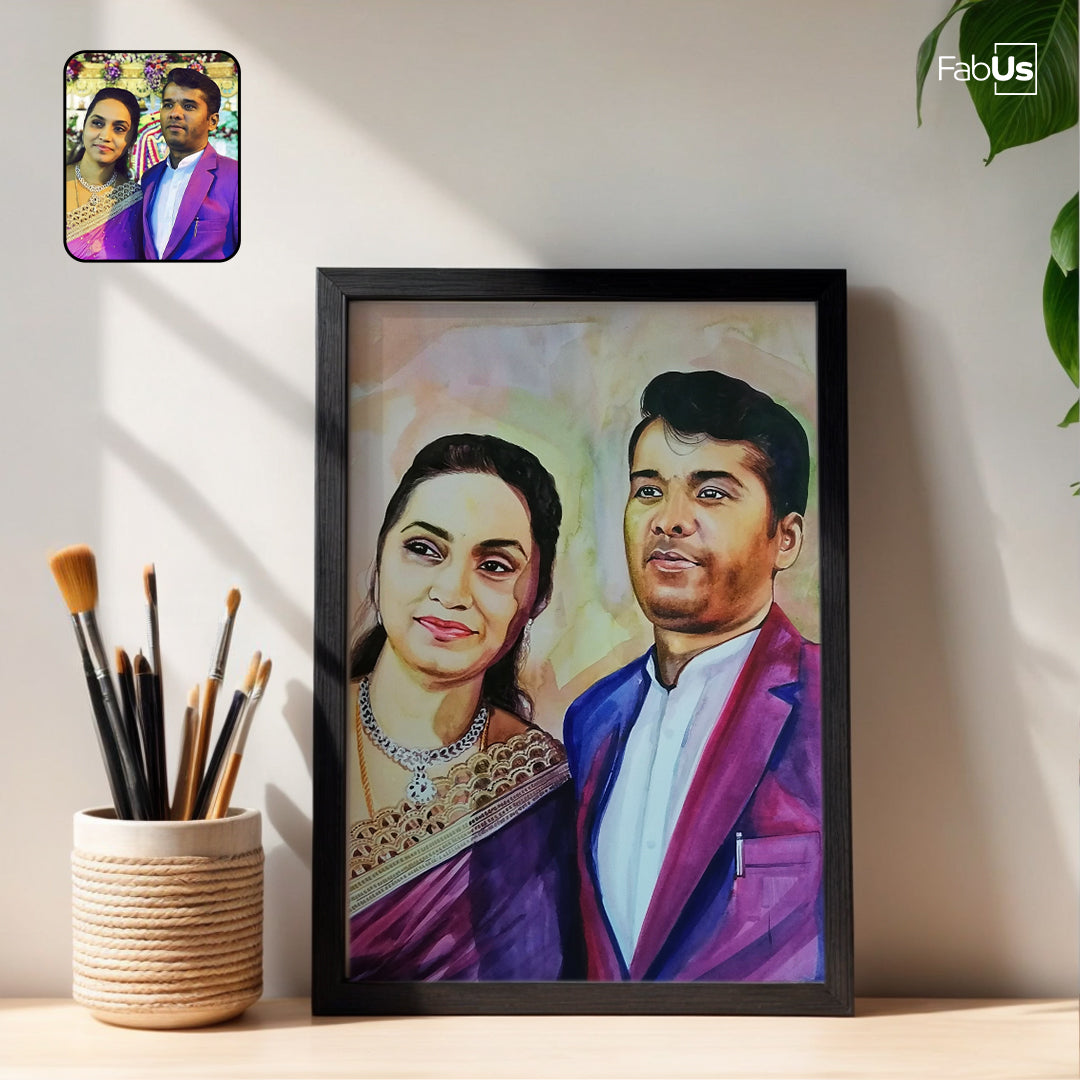 Personalised Hand-Painted Watercolor Portraits from Photos