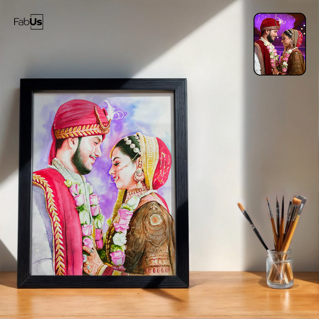 Personalised Hand-Painted Watercolor Portraits from Photos