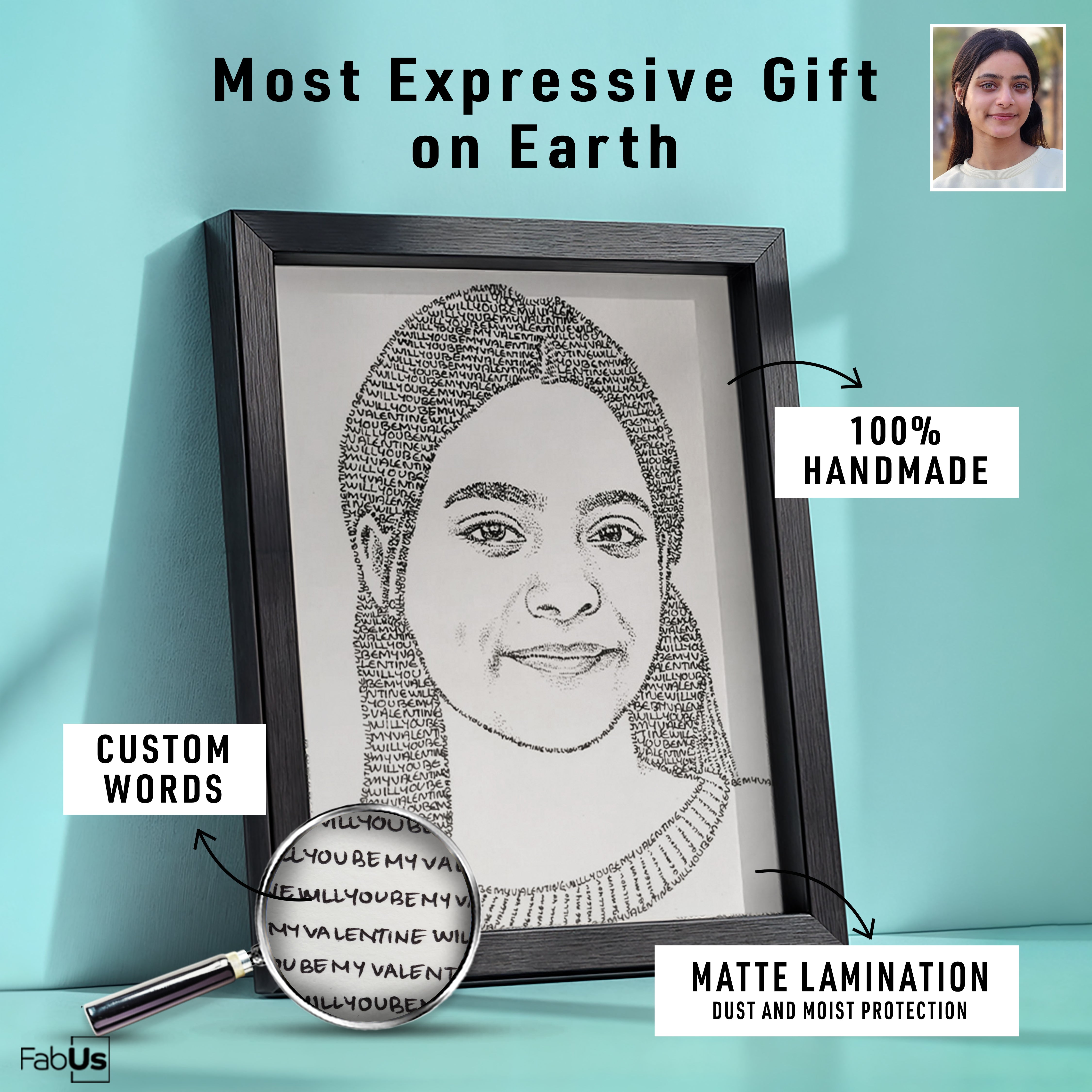 Portrait Made Using Words