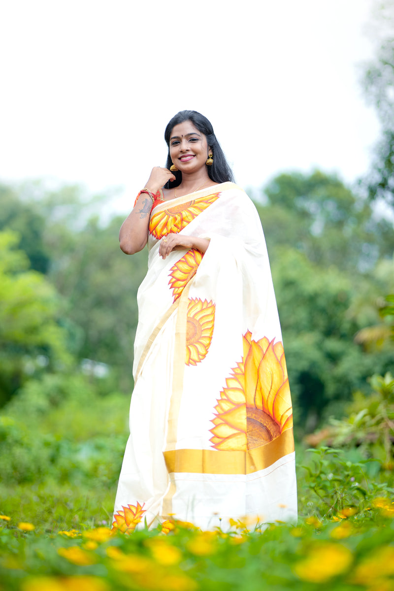Sunflower Saree