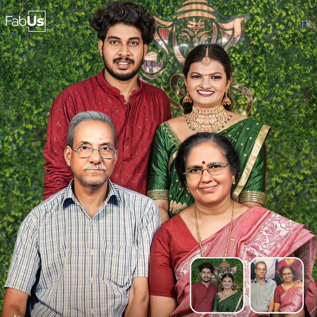 Family Portrait from Multiple Photos- Simple Merge Portrait