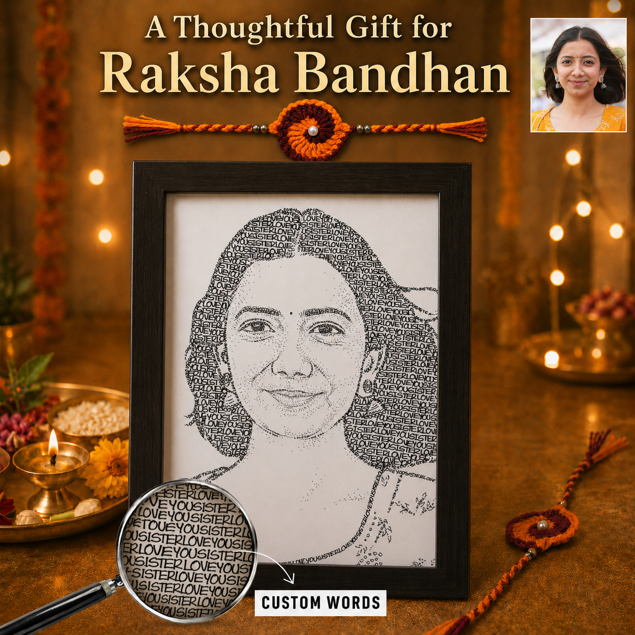 Portrait Made Using Words