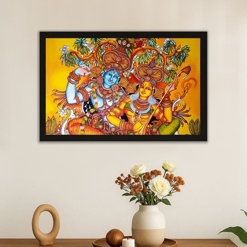 Harmony of Radha & Krishna - Mural Painting