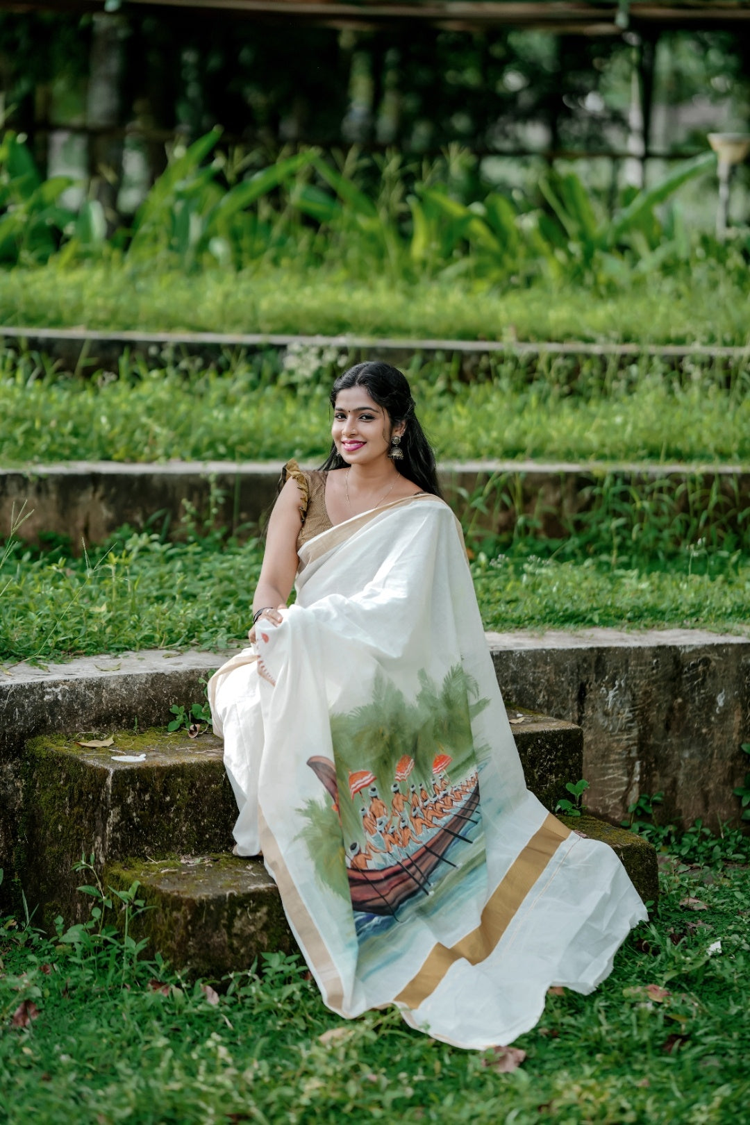 Vallam Kali (Boat Race) Saree