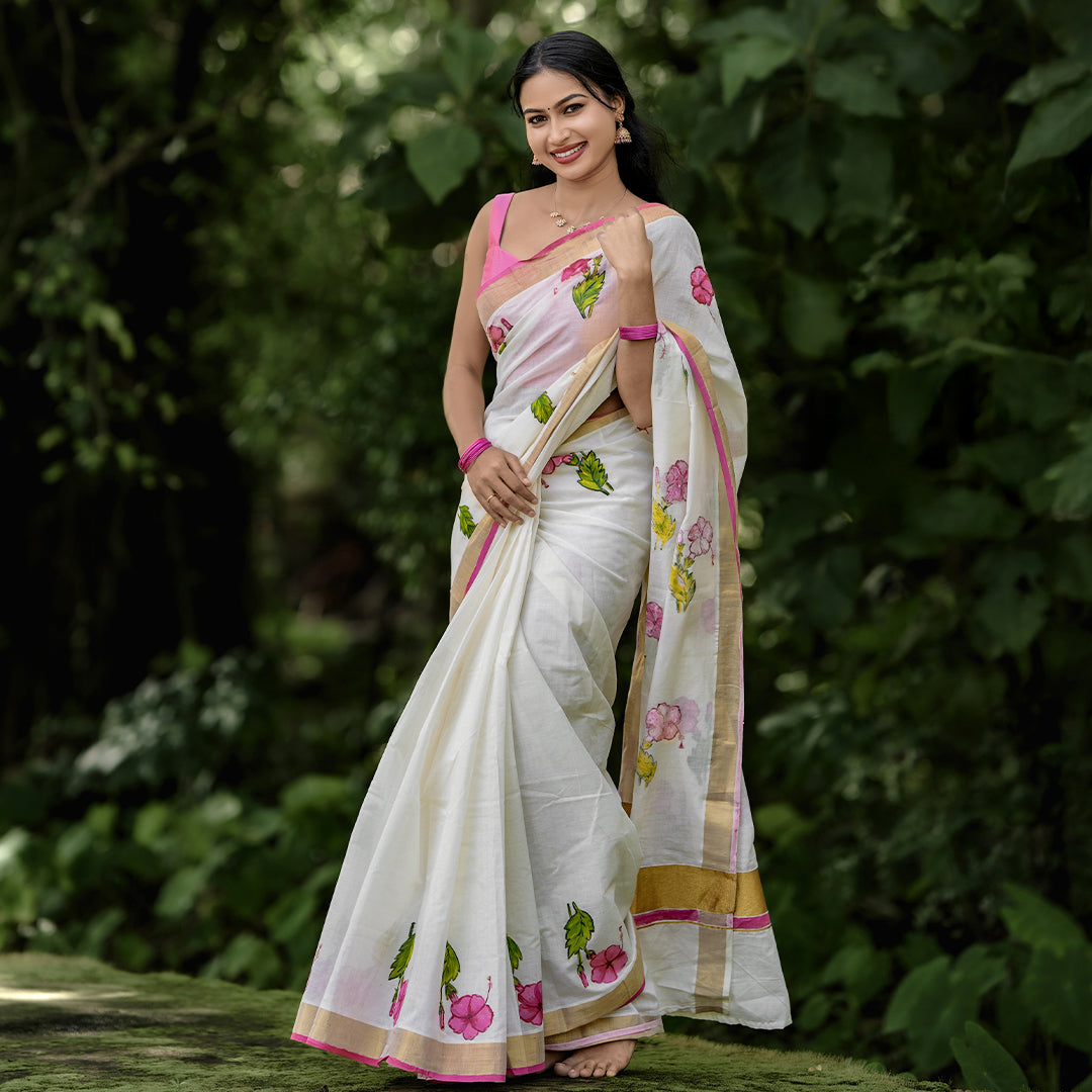 Chembarathi Poo Saree