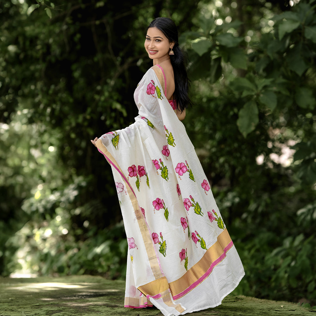 Chembarathi Poo Saree