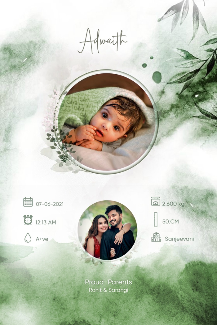 Baby Birth Frame | Personalized Art for Newborns