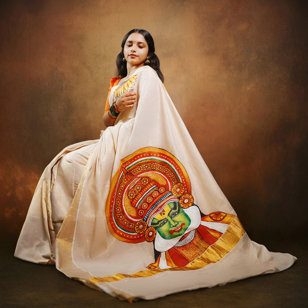 Kadhakali Mural Saree