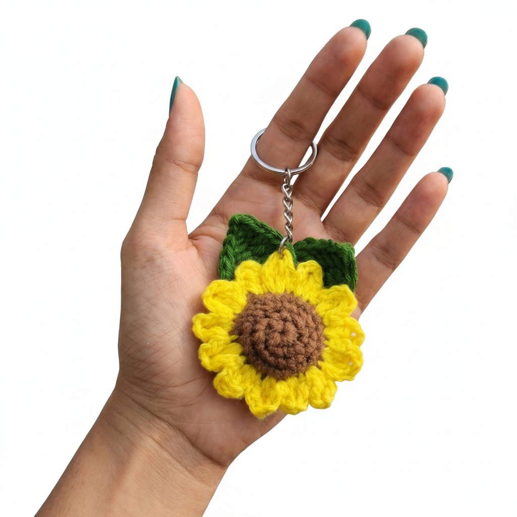 Crochet - Sunflower Key Chain