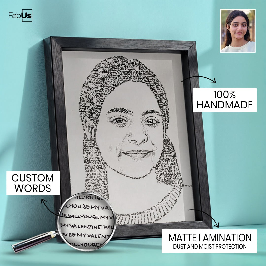 Portrait Made Using Words