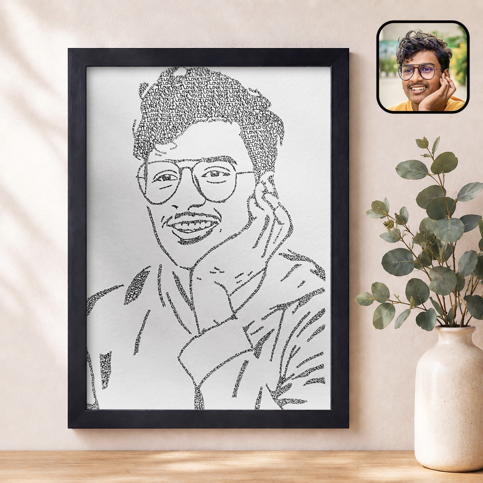 Portrait Made Using Words