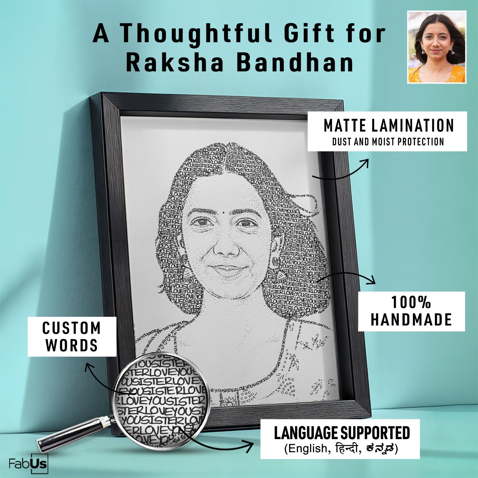 Portrait Made Using Words