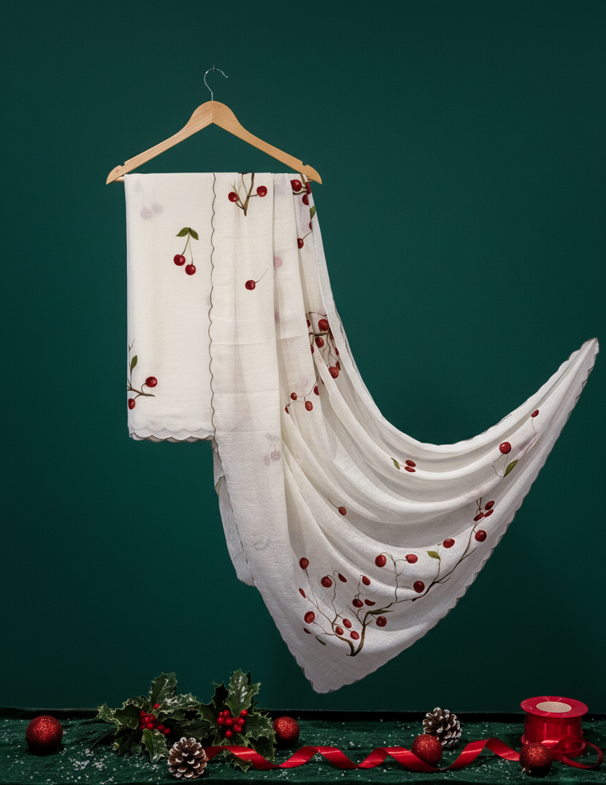 Cherry Bloom  Saree